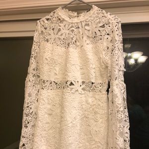 Endless Rose white lace dress w/ mid section open
